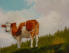 Landschaft mit Kuh Harzölfarbe auf Leinwand